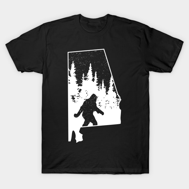 Alabama Bigfoot City Gifts T-Shirt by Tesszero